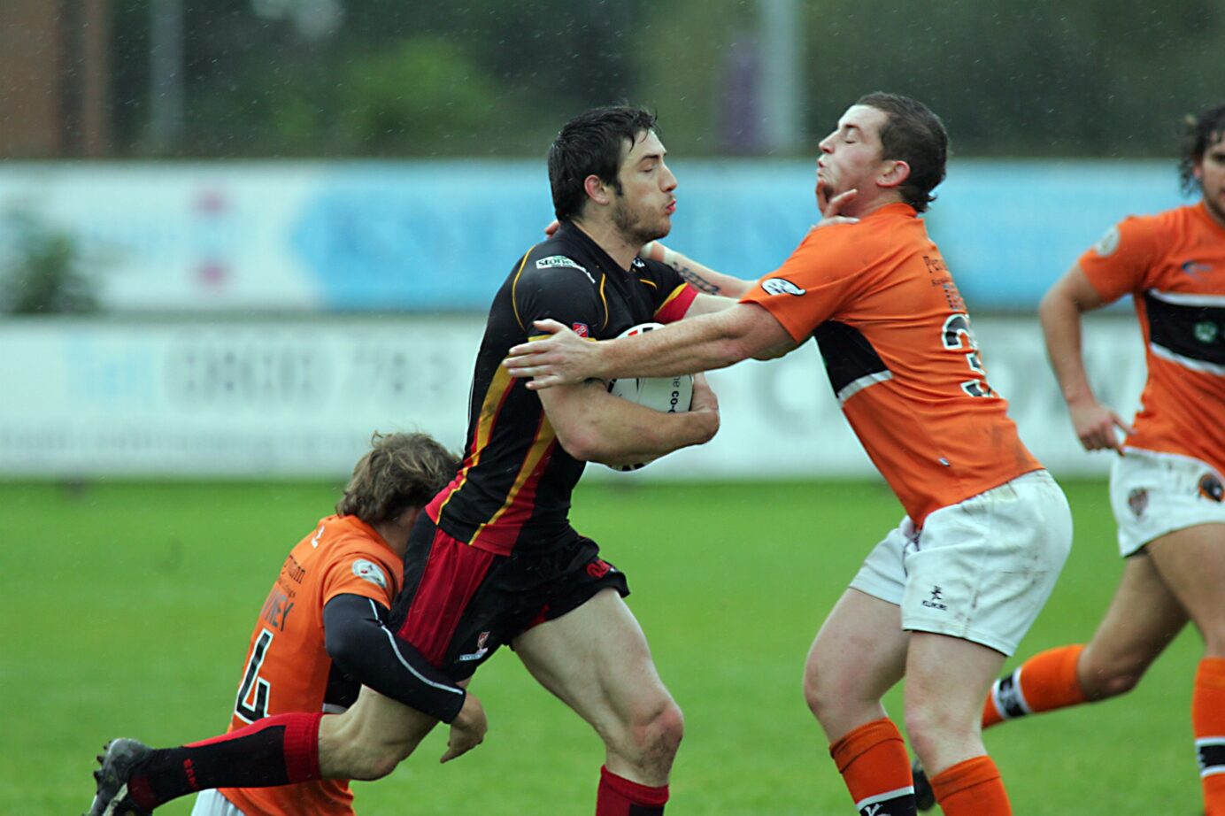 Blackpool v Dewsbury - Bryn Powell in action at Blackpool